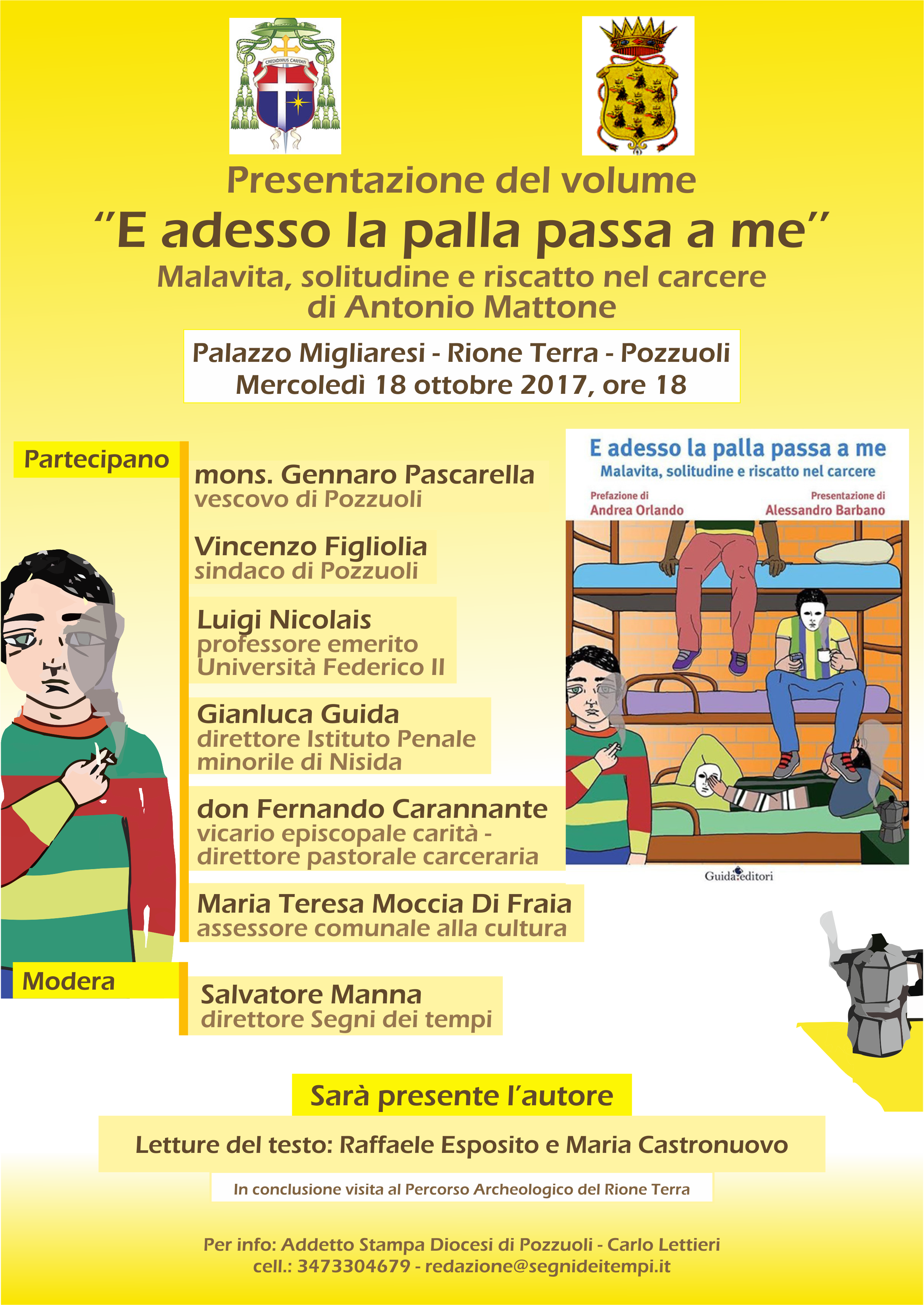 “E adesso la palla passa a me” di Antonio Mattone. Il vescovo e il sindaco di Pozzuoli partecipano alla presentazione del libro