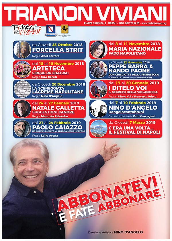Il direttore artistico Nino D’Angelo presenta il nuovo cartellone del Trianon Viviani. Si parte con Forcella Strit