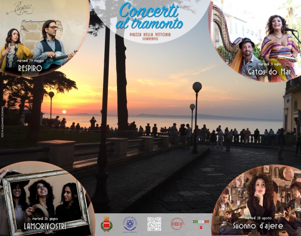 Martedì 28 agosto, a Sorrento si conclude la rassegna “Concerti al Tramonto”