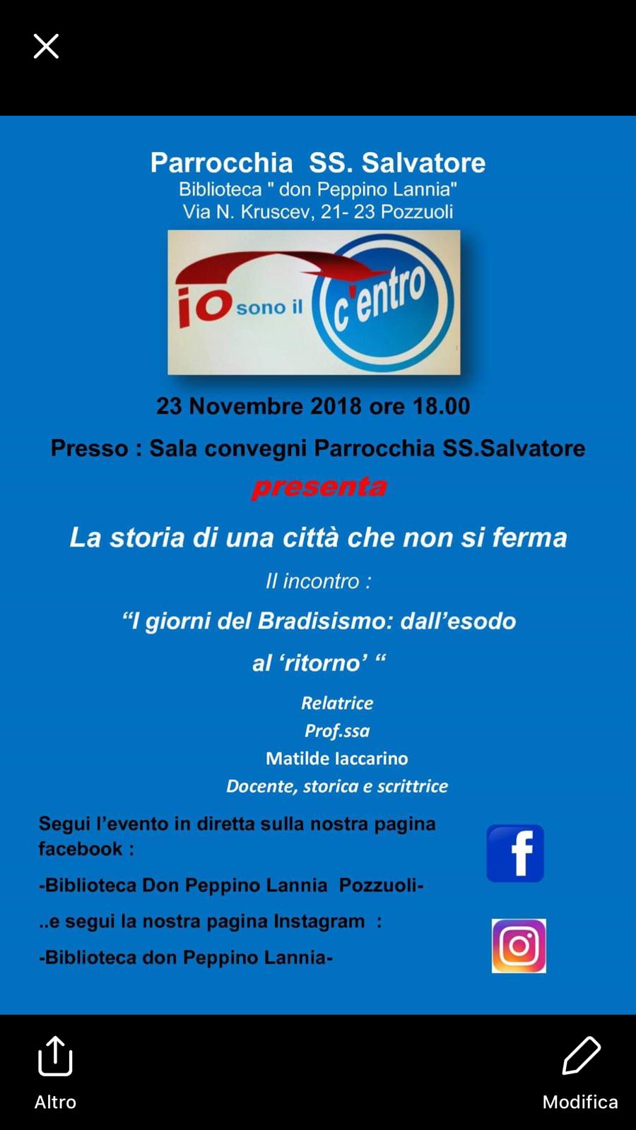 “I giorni del Bradisismo”. Incontro sotto il monte a Pozzuoli, venerdì 23 novembre