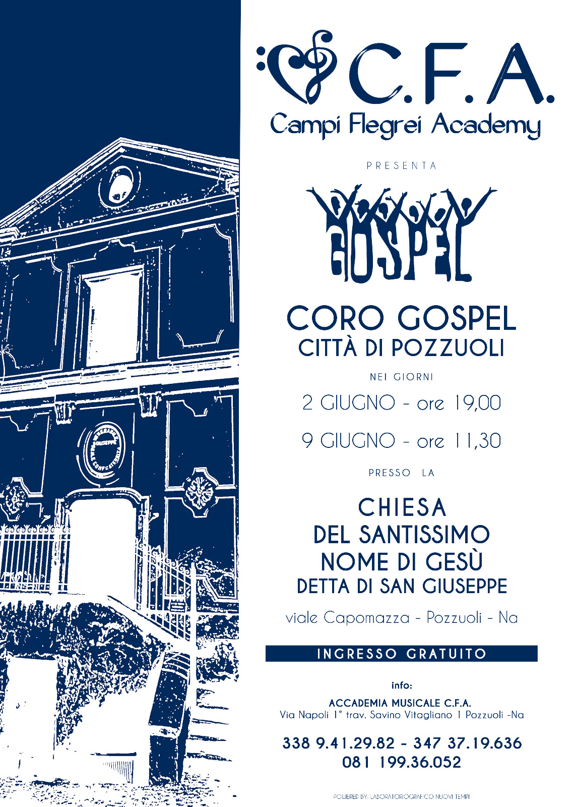 A Pozzuoli due appuntamenti con il Coro Gospel nella chiesa San Giuseppe, domenica 2 e 9 giugno