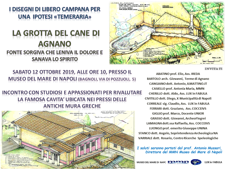 La Grotta del Cane di Agnano “fonte sorgiva che sanava lo spirito”, incontro sabato 12 ottobre nel Museo del Mare a Napoli
