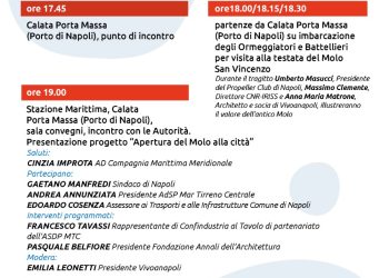 A Napoli convegno per presentare la riapertura alla città del Molo San Vincenzo, con visite dal mare