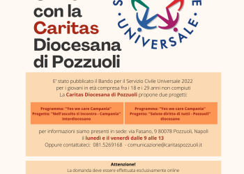 Bando Servizio Civile. Nella Caritas diocesana di Pozzuoli il programma “Yes we care Campania”. Domande fino al 20 febbraio