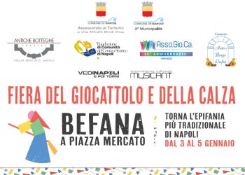 Torna la tradizione della Befana a Piazza Mercato, con la Fiera del giocattolo e della calza