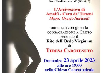 Consacrazione a Cristo secondo il Rito Ordo Virginum di Teresa Carotenuto a Cava de’ Tirreni