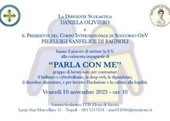 Sportello di ascolto nell’IDIS Elena di Savoia con il Corpo Internazionale di Soccorso