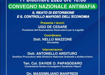 Convegno nazionale antiracket a Quarto, organizzato dall’Osservatorio per la Legalità