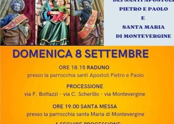 A Soccavo processione dei Santi Pietro e Paolo e Maria di Montevergine. Domenica 8 settembre