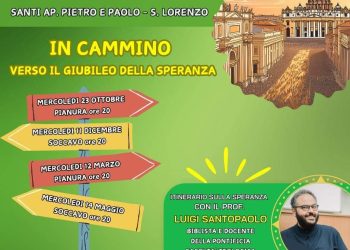 Al via un ciclo d’incontri “per ravvivare la speranza”. Primo appuntamento mercoledì 23 ottobre a Pianura