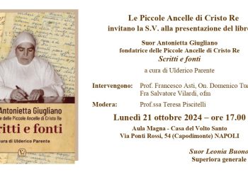 Al Volto Santo di Napoli, presentazione del libro sulla fondatrice delle Piccole Ancelle di Cristo Re