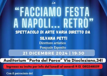 “Facciamo festa… retrò”. Spettacolo sabato 21 dicembre nell’Auditorium Porta del Parco